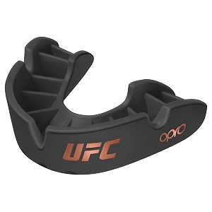 opro ufc bronze level mouth guard with fitting device  moldable mouthpiece for jiu jitsu lacrosse rugby mma wrestling football amp boxing mouthguard  mouth guard case included adult black