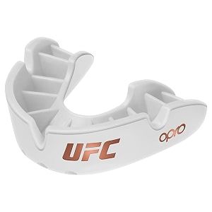 opro bronze level ufc adult and youth sports mouthguard with case and fitting device gum shield for ufc mma boxing bjj and other combat sports white adult