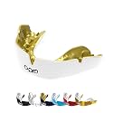 OPRO Instant Custom Fit Moldable Mouth Guard, Multi-Layer, White/Gold