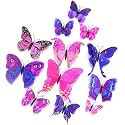 OPSEAM 3D Butterfly Wall Decor Butterfly Decorations Stickers with Magnets