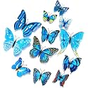 OPSEAM 3D Butterfly Wall Decor Butterfly Decorations Stickers with Magnets