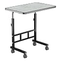 OPTIFINE Multi-Purpose Laptop Table, Study Table| Bed Table| Adjustable Height, Portable for Office, Work Form Home | DIY Table, Easy to Assemble, Engineered (Adjustable Marble Light)