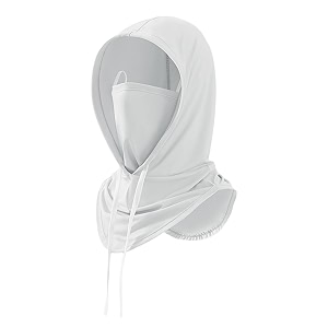 optifit face mask for bikers 3-in-1 balaclava sun hood with detachable face mask amp neck gaiter ice silk cool touch adjustable drawstring lightweight quick dry protection for biking hiking grey