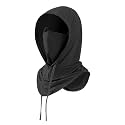 Optifit® Face Mask for Bikers, 3-in-1 Balaclava Sun Hood with Face Mask &amp; Neck Gaiter, Ice Silk Cool Touch, Adjustable Drawstring, Lightweight Quick Dry, Protection for Biking, Hiking, Black