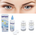 Optify Yearly Disposable (-3, Colored Contact Lenses, Pack of 2)