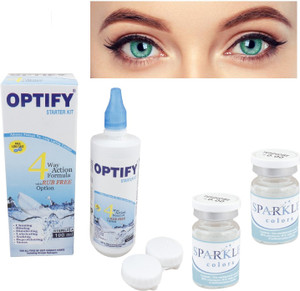 optify yearly disposable -95 colored contact lenses pack of 2