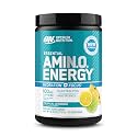 Optimum Nutrition Amino Energy Powder Plus Focus, Tropical Lemonade, 9.5 Ounce (Pack of 6)
