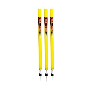 optimus cricket plastic target stump wicket 3 pcs-flexible steel spring amp ground spike - n