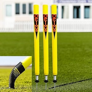 optimus cricket plastic target stump wicket 1 pc flexible steel spring amp ground spike - e