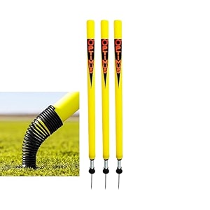 optimus cricket plastic target stump wicket 3 pcs-flexible steel spring amp ground spike - h