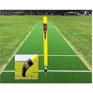 optimus cricket plastic target stump wicket 1 pc flexible steel spring amp ground spike - e