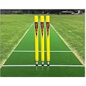 Optimus® Cricket Plastic Target Stump Wicket (1 Pc) Flexible Steel Spring &amp; Ground Spike - E