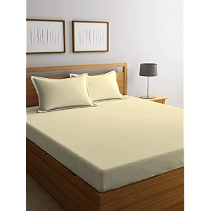 solid color 100 soft and premium 4 double bedsheet with 8 pillow covers size 230 cm x 228 cm ivory
