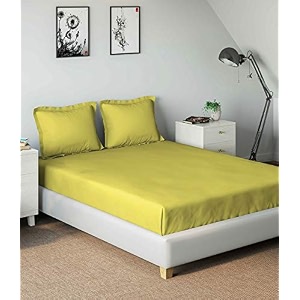 solid color 100 soft and premium 8 double bedsheets with 16 pillow covers size 230 cm x 228 cm neon green