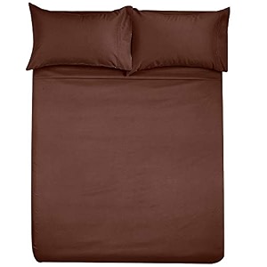 solid color 100 soft and premium 8 double bedsheets with 16 pillow covers size 230 cm x 228 cm light brown