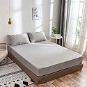 Solid Color 100% Soft and Premium 8 Double Bedsheets with 16 Pillow Covers Size 230 cm x 228 cm, Light Grey
