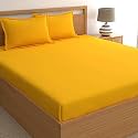 Solid Color 100% Soft and Premium 8 Double Bedsheets with 16 Pillow Covers Size 230 cm x 228 cm, Yellow