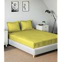Solid Color 100% Soft and Premium 2 Double Bedsheet with 4 Pillow Covers Size 230 cm x 228 cm, Neon Green