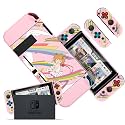 Oqplog Anime Case for Nintendo Switch Cute Kawaii Animation Character Design Themed Cool Fun Funny Fashion Scratch Resistant Cases Hard Shell Cover for Girls Kids Boys for Switch,Variey