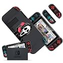 Oqplog Ghost Case for Nintendo Switch Cool Themed Skeleton Skull Fun Character Fashion Scratch Resistant Cases Hard Shell Cover for Girls Kids Boys Men for Switch,Bk Skull