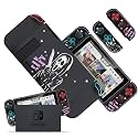 Oqplog Ghost Case for Nintendo Switch Themed Skeleton Skull Cool Design Character Fashion Scratch Resistant Cases Hard Shell Cover for Girls Kids Boys Men for Switch,Black