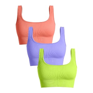 OQQ Womens 3 Piece Medium Support Tank