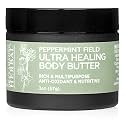 Ora's Amazing Herbal Ultra Healing Body Butter, Intensive Moisturizer For Dry Skin, Spearmint &amp; Bergamot Essential Oil, 2 oz, Peppermint Field Scent
