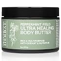 Ora's Amazing Herbal Ultra Healing Body Butter, Intensive Moisturizer For Dry Skin, Spearmint &amp; Bergamot Essential Oil, 8 oz, Peppermint Field Scent
