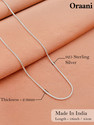 Oraani Sterling for Men and Women 925 Stamped 18 Inch Silver Chain