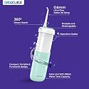 ORACURA OC180 Compact PLUS Water Flosser for Teeth (Green) | 365 Days Warranty | Water Flosser with 8 Tips | Portable Electric Flosser