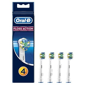 oral b floss action rechargeable toothbrush heads - pack of 4
