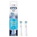 Oral B ORIGINAL iO Electric Toothbrush Ultimate Clean White Replacement Brush Heads, Tuft-in-Tuft Bristle Technology, Pack of 2 Refills, For professional cleaning and gum health