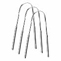 oral care steel Tongue cleaner long handle 13 x 5 x 1 cm for Adults and Kids Pack of 3