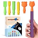 Oral Sensory Stimulation Kit with 6 Soft Textured Heads for Speech Therapy &amp; Feeding Support, Muscle Strength &amp; Phonation Improvement - Purple