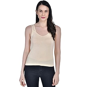 Womens Regular Fit Sleeveless Cotton Camisole Slip