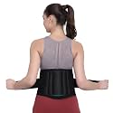 Polyester Lumbar Support Brace Back Belt For Back Pain Relief Ls Belt Waist Belt For Back Pain For Unisex Adults With Adjustable Strap, Lower Back Support With Cushioning (S)