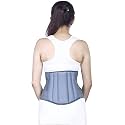 Lumbar Support Fabric Brace Back Belt For Women With Adjustable Strap For Waist, Lower Back Support With Cushioning.- Unisex (M, Grey)