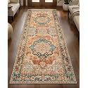 Orange 2x6 Washable Runner Rug for Hallways