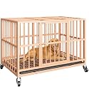 Orange 48 Inch Heavy Duty Dog Crate, Dog crates for Large Dogs