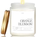 Orange Blossom Candles for Home Scented, 9oz Non Toxic Soy Candle