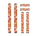 Orange Maple Leaf Refrigerator Door Handle Covers Set of 6