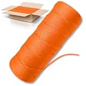 Orange Mason Line String Line - 144 Roll Pack - #18 Braided Nylon String - 250 Ft Length Per Roll - Nylon Twine for Gardening Or Masonry Tools - Perfect Construction String for A String Level