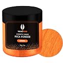 Orange Mica Powder for Epoxy Resin 56g / 2oz. Jar - Techarooz 2 Tone Resin Dye Color Pigment Powder for Lip Gloss, Nails, Colorant for Slime Bath Bombs Soap Making & Polymer Clay