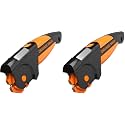 Orange Ninja 7-in-1 Garden Tool & Knife Sharpener – Sharpens Axe, Hatchet, Machete, Pruner & Shears – One Tool for All Your Outdoor Blades – Gift for Gardeners (Pack of 2)