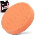 Orange Polish Pad, Buffing Polishing Pads, 1Pc 5.5 Inch Face for 5 Inch 125mm Backing Plate Compound Buffing Sponge Pads for Car Buffer Polisher Compounding, Polishing and Waxing