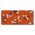 Orange Retro Flower Extended Gaming Mouse Pad, with Stitched Edges Large Mouse Pad Desk Protector, Rubber Base Mousepad Keyboard Mouses Mat for Work Game Office Home- 32" X 12" Inch