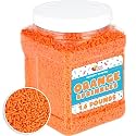 Orange Sprinkles Bulk - 1.6 Pounds - Bulk Solid Colored Toppings- Jimmies for Cupcakes, Cake, Ice Cream, Bakeries