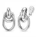 ORAZIO Clip On Earrings Women Geometric Statement Non Pierced Earrings