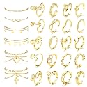 ORAZIO Toe Rings Ankle Bracelets for Women Silver Rose Gold Plated Anklet