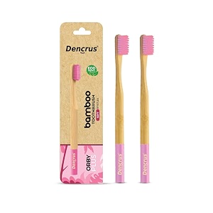 orby plus bamboo toothbrush for adults pack of 4  100 natural amp eco friendly manual toothbrush  ultra soft bristles for gentle sensitive gum care  blue